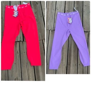 2 Women's Yitty Major Label Shaping High Waist Logo Legging in Purple/Pink Sz.L